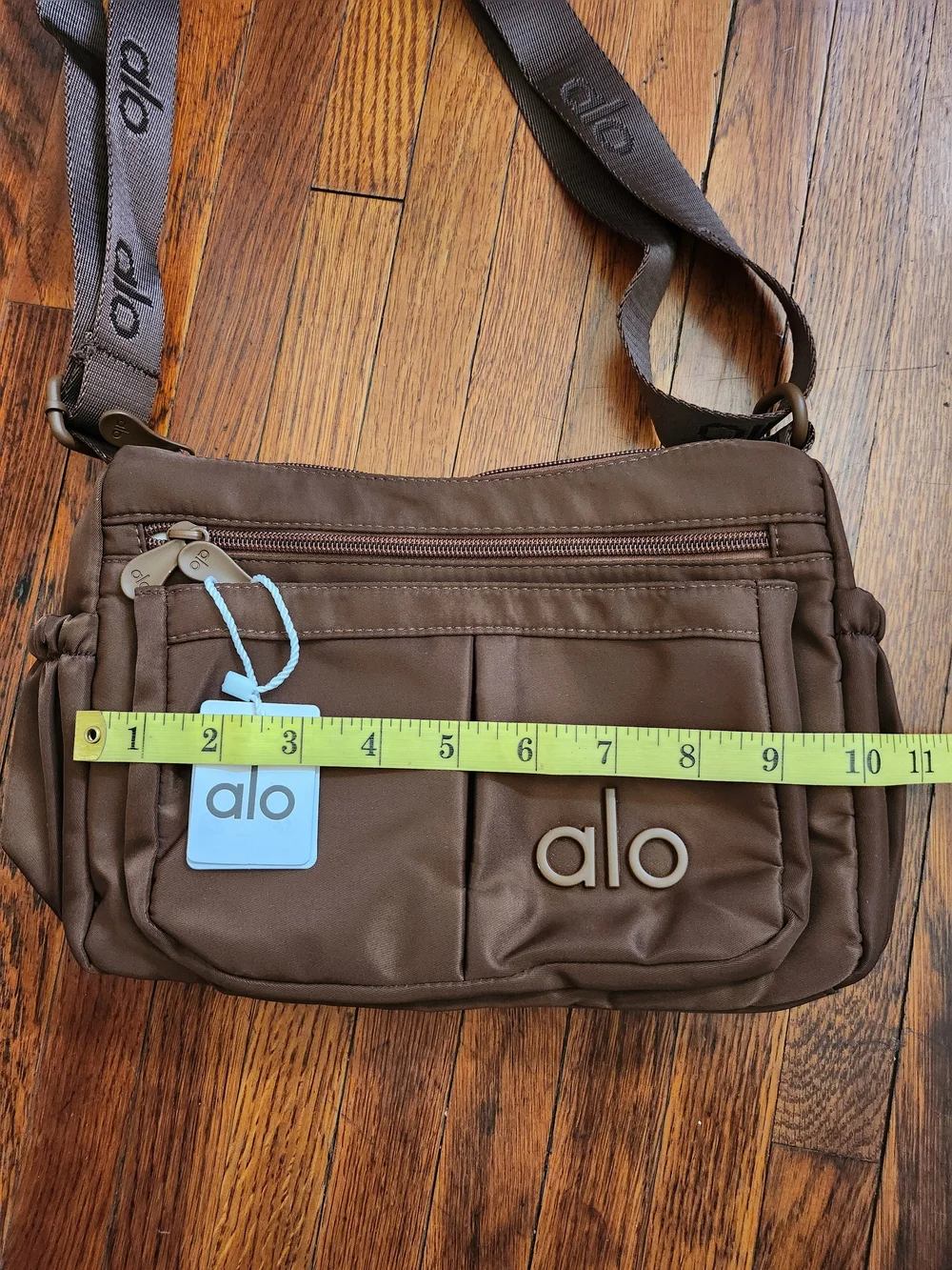 AL0 Y0ga Small Brown Crossbody Shoulder Bag